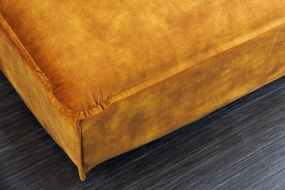 Taburete confortabil, suport pentru picioare Heaven 100cm, catifea galben mustar