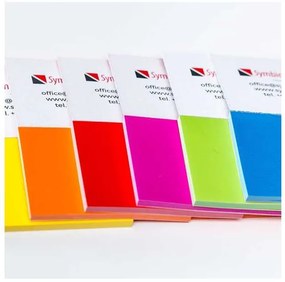 Bloc mic de notițe electrostatic Symbionotes 7 x 10 cm - 100 foi, roșu