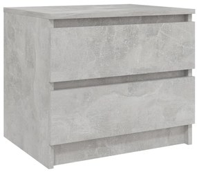 Noptieră, gri beton, 50x39x43,5 cm, pal