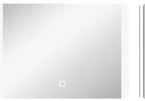 kleankin Oglindă Iluminată LED pentru Baie, Oglindă de Machiaj Reglabilă, 70x50 cm, Eleganță și Funcționalitate | Aosom Romania