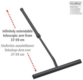 Ștergător de geamuri telescopic negru – Wenko