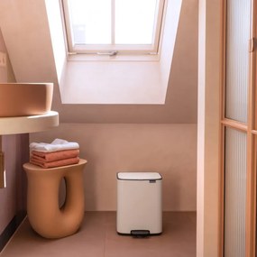 Cos de gunoi Brabantia Bo Pedal 1010119, 12 l, Inchidere usoara, Baza antiderapanta, Alb