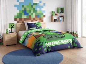 Lenjerie de pat pentru copii MINECRAFT HEROES colorata Dimensiune lenjerie de pat: 70 x 80 cm | 140 x 200 cm