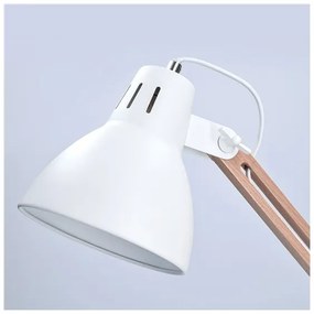 Solight WO57-W Lampă de birou FALUN 1xE27/25W/230V alb/dub