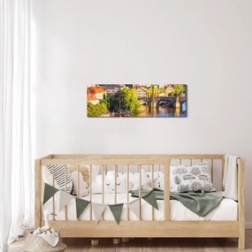Tablou - Praga (cu ceas) (90x30 cm)