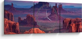 Tablou - Hunts Mesa (cu ceas) (90x30 cm)
