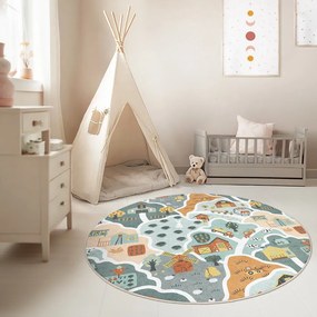 Covor de joacă pentru copii lavabil ø150 cm Farmer's Life – Mila Home