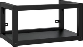 vidaXL Cadru chiuvetă de baie pentru perete, negru, 59x38x31 cm, fier