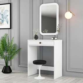 Lisbon Mirror White Cosmetic Table