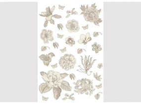Decorațiune autoadezivă Old Graphics Florals, 42,5x 65 cm
