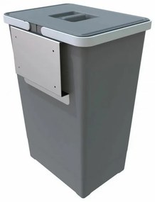 Coș de gunoi încorporat cu ușă 24 l, gri