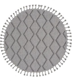 Covor BEVERLY, 80x80 cm, forma rotunda, polipropilena, gri, 2263 Y