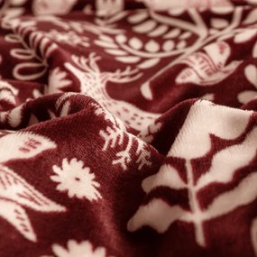 Lenjerie cocolino FOREST ANIMALS visiniu Dimensiune lenjerie de pat: 80 x 80 cm | 135 x 200 cm