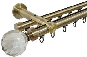 Galerie dubla KULA CRISTAL dubla 25/19 TEAVA PROFIL AUR ANTIC (Alege marime: 120 cm)