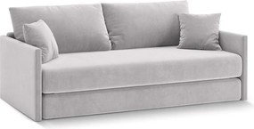 Canapea gri deschis extensibilă cu tapițerie din catifea 209 cm Shannon – Cosmopolitan Design