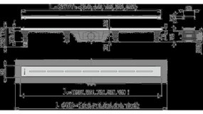 Rigola dus iesire laterala cu capac perforat crom 850 mm Alcadrain APZ18-850M 850 mm