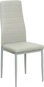 Scaun COLETA NOVA, gri, piele ecologica/metal, 41x49x96 cm