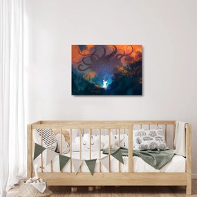 Tablou pe sticlă - Vrăjitorul magicean (70x50 cm)