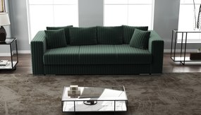 Canapea extensibilă dumonde cu ladă de depozitare si sezut confortabil din spuma high-density, Gloria Ambience Verde 240x100 cm