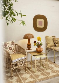 Covor din iută țesut manual cu model geometric, 120×180 cm, „Jute Rug"