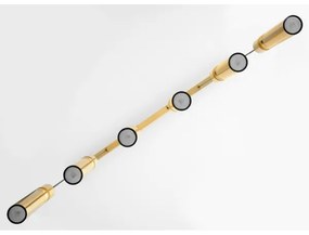 Lustră pe cablu Jupiter 2011 ALAS 6xGU10/10W/230V auriu