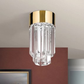 Plafoniera cu cristal K9 design elegant PRISM aurie