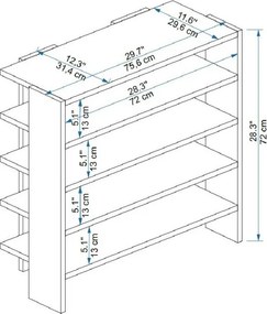 Dulap pentru pantofi Sergel Atlantic Pine