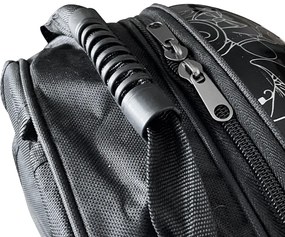 Rucsac pentru transportul animalelor de companie, negru cu model ursuleț