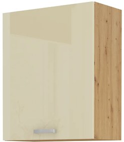 Dulap superior de bucătărie Arryn 60 G-72 1F (stejar artisan + crem lucios). 1024729