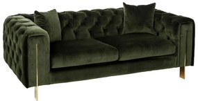 Canapea cu 2 locuri design elegant Barbara catifea verde DZ-105505