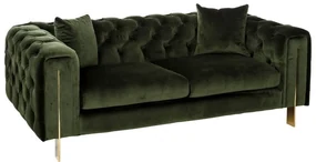 Canapea cu 2 locuri design elegant Barbara catifea verde DZ-105505