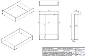Comodă cu Masă de Înfășat AMORI pentru Copii, Alb (Pin Masiv și MDF), Design Romantic – Vipack