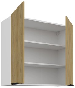 Dulap superior de bucătărie Carminia 80 G-72 2F (stejar cremona + alb). 1128056