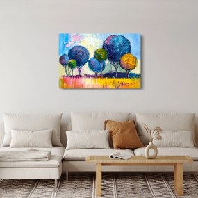 Tablou - Copaci, pictură în ulei (90x60 cm)