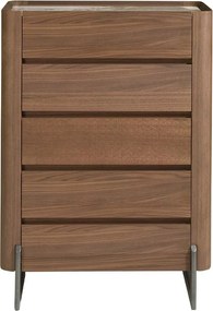 Dulapior 5 sertare deosebit design LUX Walnut-Marble