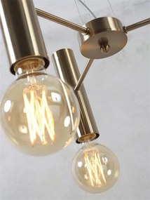 Lustra design minimalist cu 3 surse de lumina Cannes gold, S