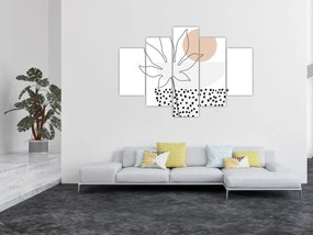 Tablou - Linie de artă flori N⁰3 (150x105 cm)