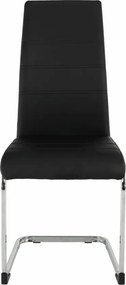 Scaun dining, negru / crom, VATENA