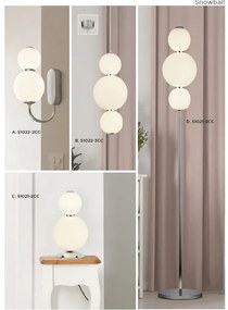 Aplica de perete LED moderna design elegant Snowball 51022-2CC SRT