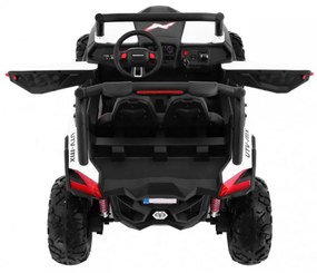 Masinuta Electrica cu acumulator pentru copii NOVOKIDS™ Buggy UTV , 2 locuri, 3-12 ani , max 50 kg , 2 Baterii de 12V, Lungime 124 cm, Alb cu Negru