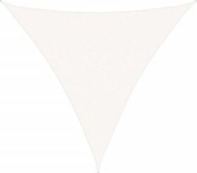 vidaXL Pânză parasolar HDPE, triunghiulară, 5x5x5 m, alb