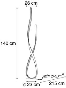 Lampadar LED dimabil Paul Neuhaus 720-12 LINDA LED/27W/230V auriu
