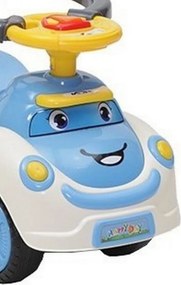 Masinuta copii si bebe NOVOKIDS™ Cartoon Smile , Cu melodii si lumini, Maner de impins pentru parinti detasabil, copertina de protectie detasabila,