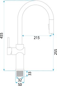 Baterie de bucătărie Rea Fresh High BRUSH NICKEL