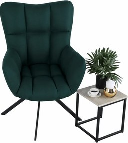 Scaun de design, ţesătură verde, KOMODO