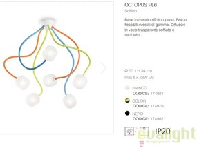 Lustra aplicata design modern cu brate flexibile OCTOPUS PL6 multicolor 174976