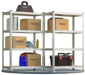 Deuba Set de 2 rafturi 160x90x40 cm - argintiu