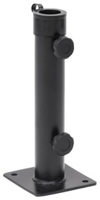 vidaXL Suport de umbrelă pentru stâlp de Ø38/48 mm, negru mat, oțel