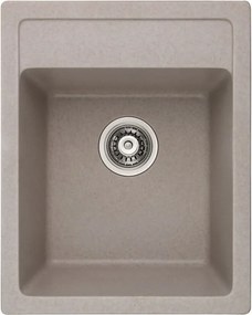 Chiuveta compozit Inter Ceramic finisaj granit gri nisip 40x50 cm