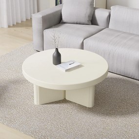 Masuta de cafea rotunda alb stil japandi DEPRIMO 43471 by Deprimo